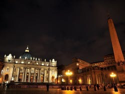 St Peter's Square at night